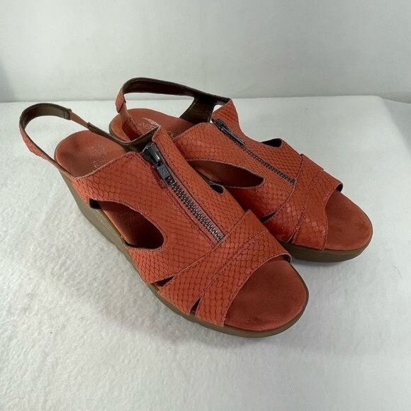 Aerosoles heel rest women's coral sandels 7.5 duffle bog leather - Picture 3 of 14